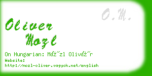 oliver mozl business card